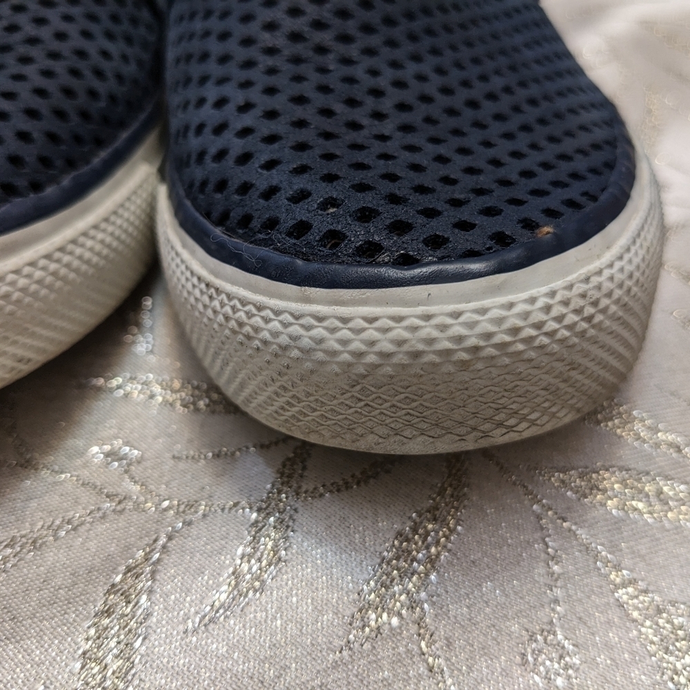 SPERRY SLIDES Dusty Blue Leather Slip On Sneakers Wm Sz 5 - Picture 7 of 11
